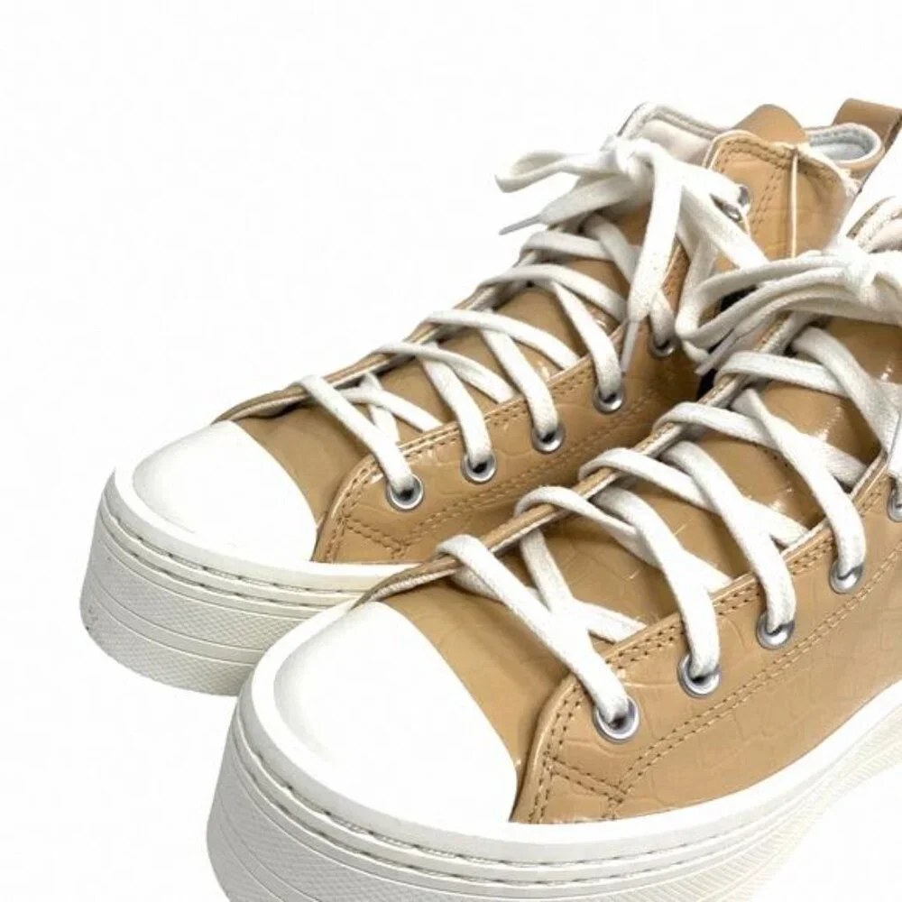 Converse Chuck Modern Lift Platform Leather Shoes A07658C Skate Embossed Women's